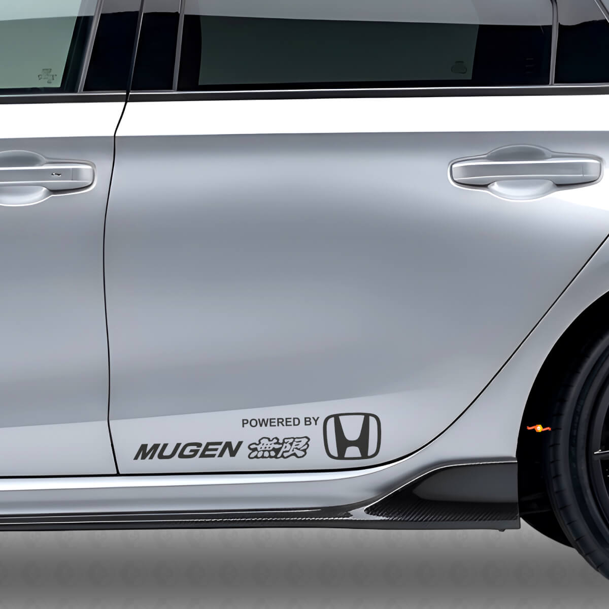 Jeu d'autocollants latéraux Powered by Mugen pour voitures Honda