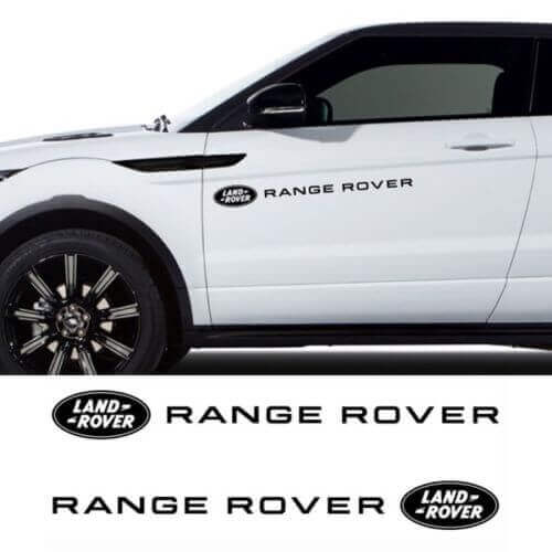 Paire d'autocollants en vinyle logo latéral Range Rover pour Land Rover