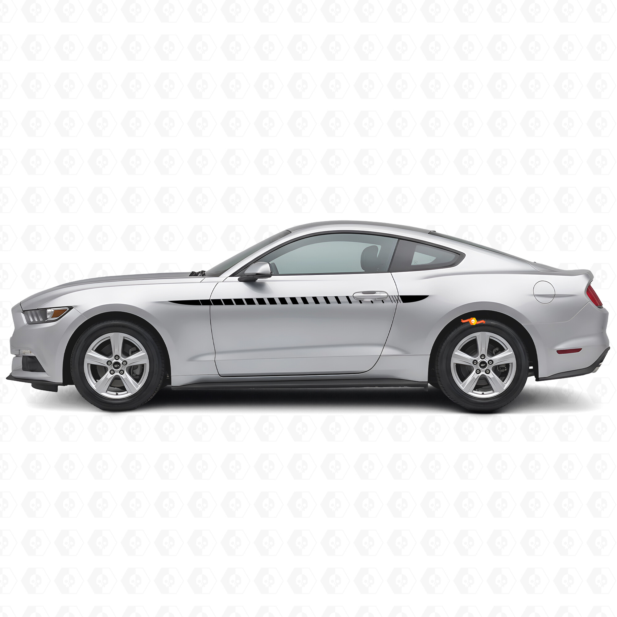 Kit d'autocollants en vinyle latéraux à rayures style rallye pour Musclecar Musclecarmodel 2015-2020