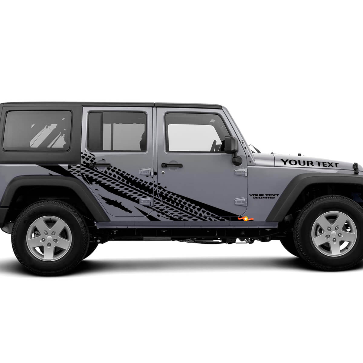 Autocollant en vinyle graphique piste de pneu pour Jeep Wrangler Unlimited JK