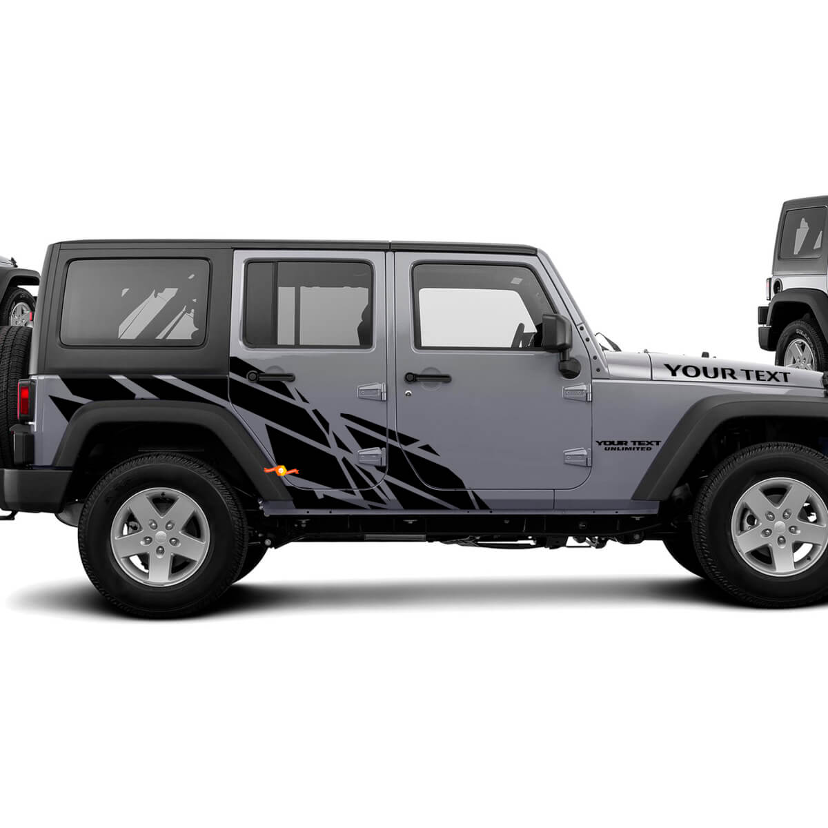 Autocollant vinyle graphique éclaboussure droite pour Jeep Wrangler Unlimited JK