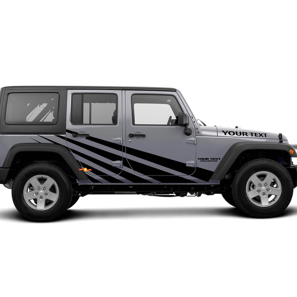 Kit d'autocollants en vinyle graphique à rayures droites pour Jeep Wrangler JK