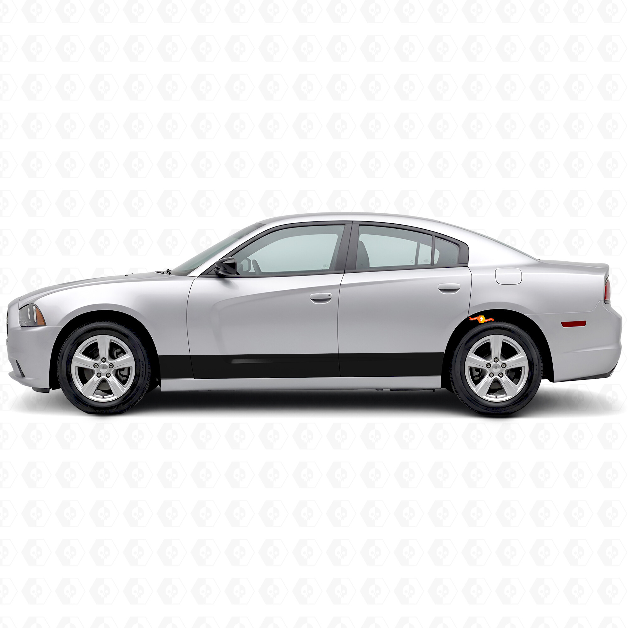 Autocollant vinyle bandes d'accentuation pour bas de caisse Dodge Charger 2006-2010