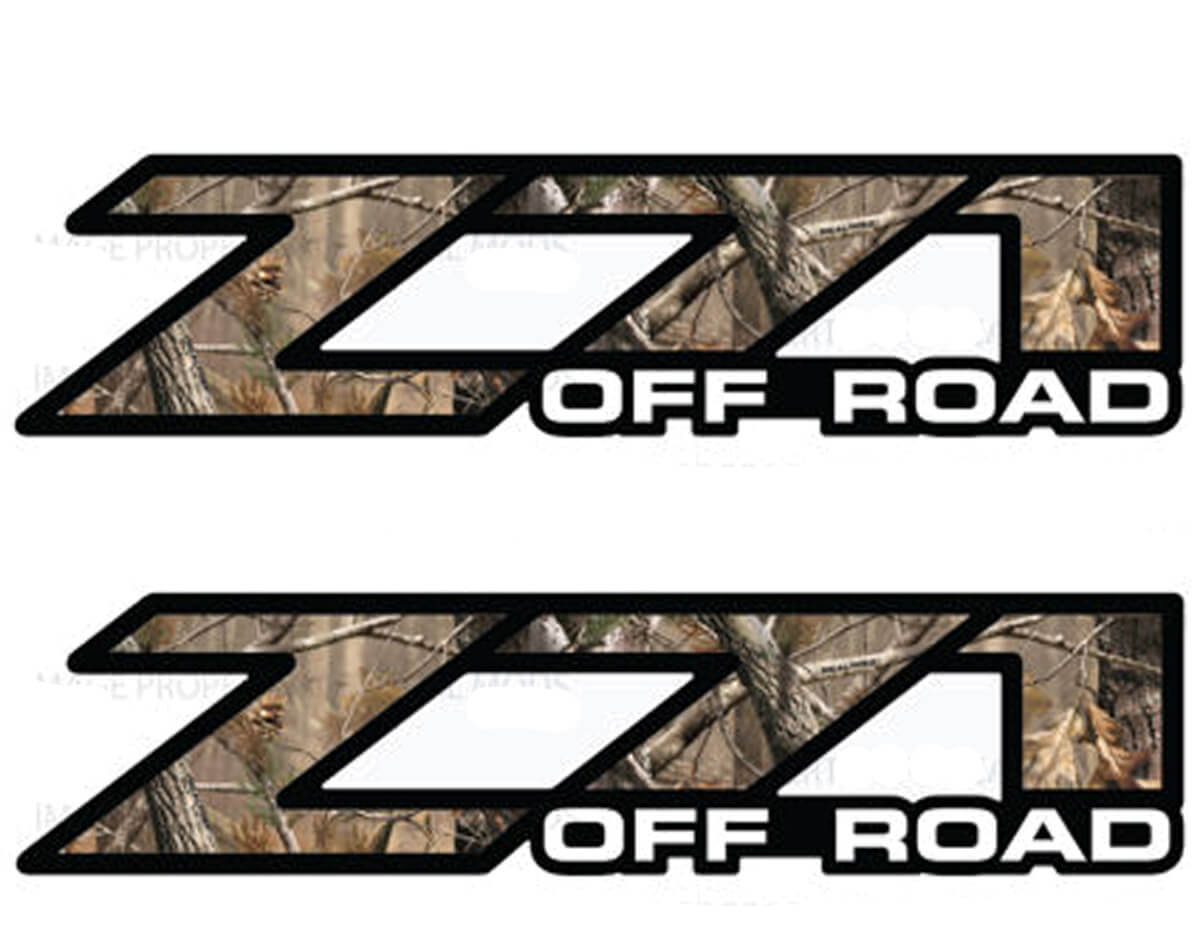 2 décalcomanies Chevy Silverado Z71 hors route Realtree AP Camo autocollants 1500