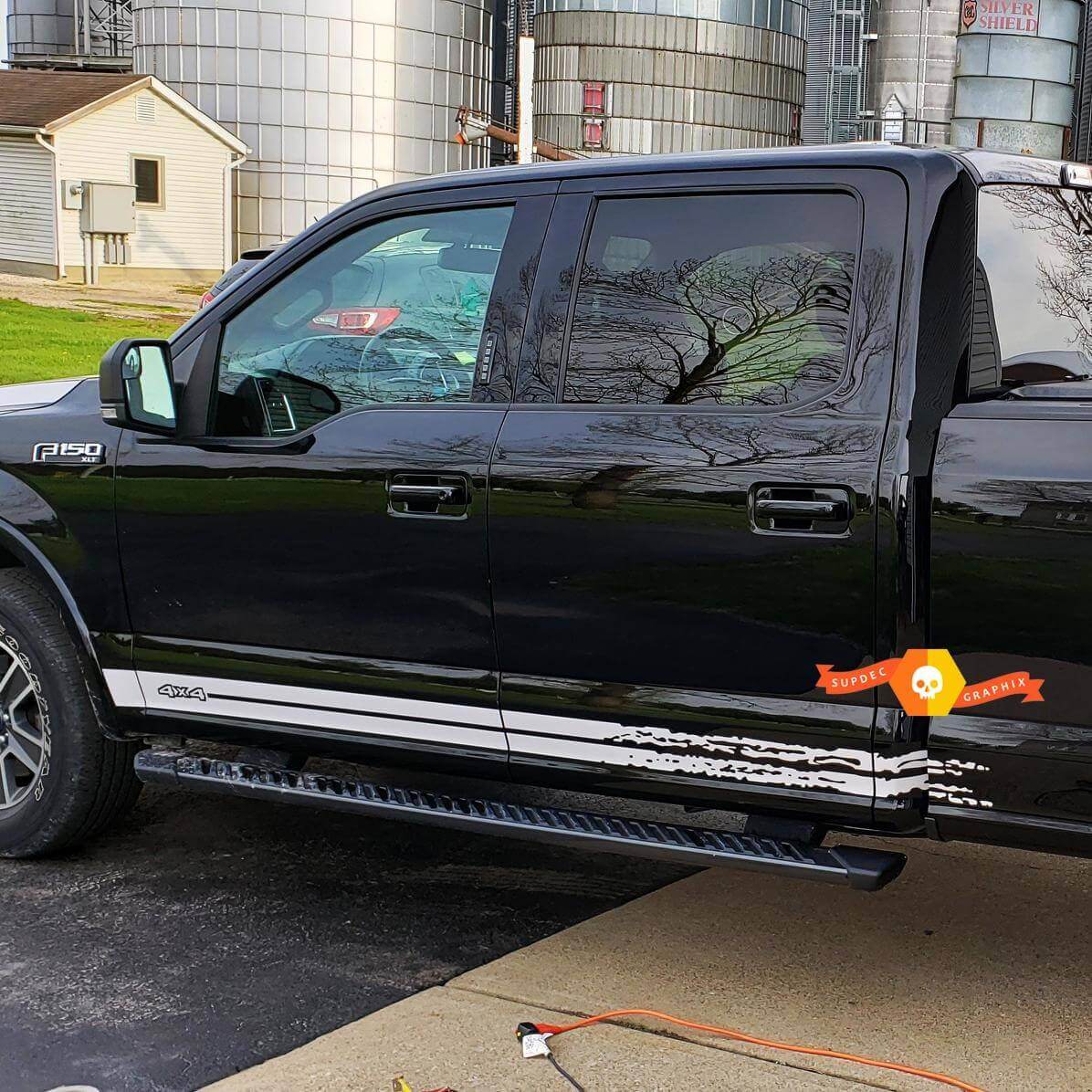 Autocollants en vinyle à bande latérale usée pour Ford F-150 2015-2020