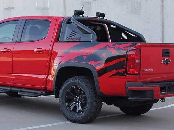 Chevy Colorado Bed Side Mountains Splash Autocollants graphiques pour modèles 2015-2018