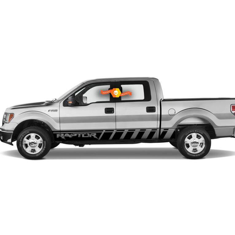 Ford Raptor Lettrage Truck F-150 Bed Side Rocker Panel Stripes Autocollants graphiques pour modèles 2010-2020