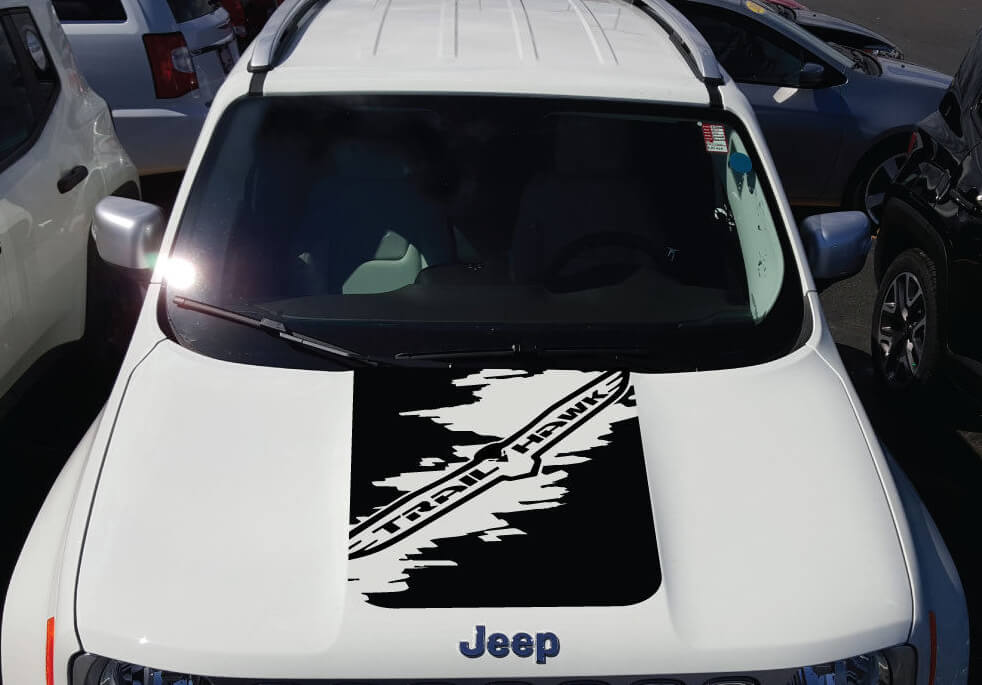 Jeep Renegade Cherokee Trailhawk TrailHawk Splash Graphic Vinyl Autocollant Décalcomanie Capot
