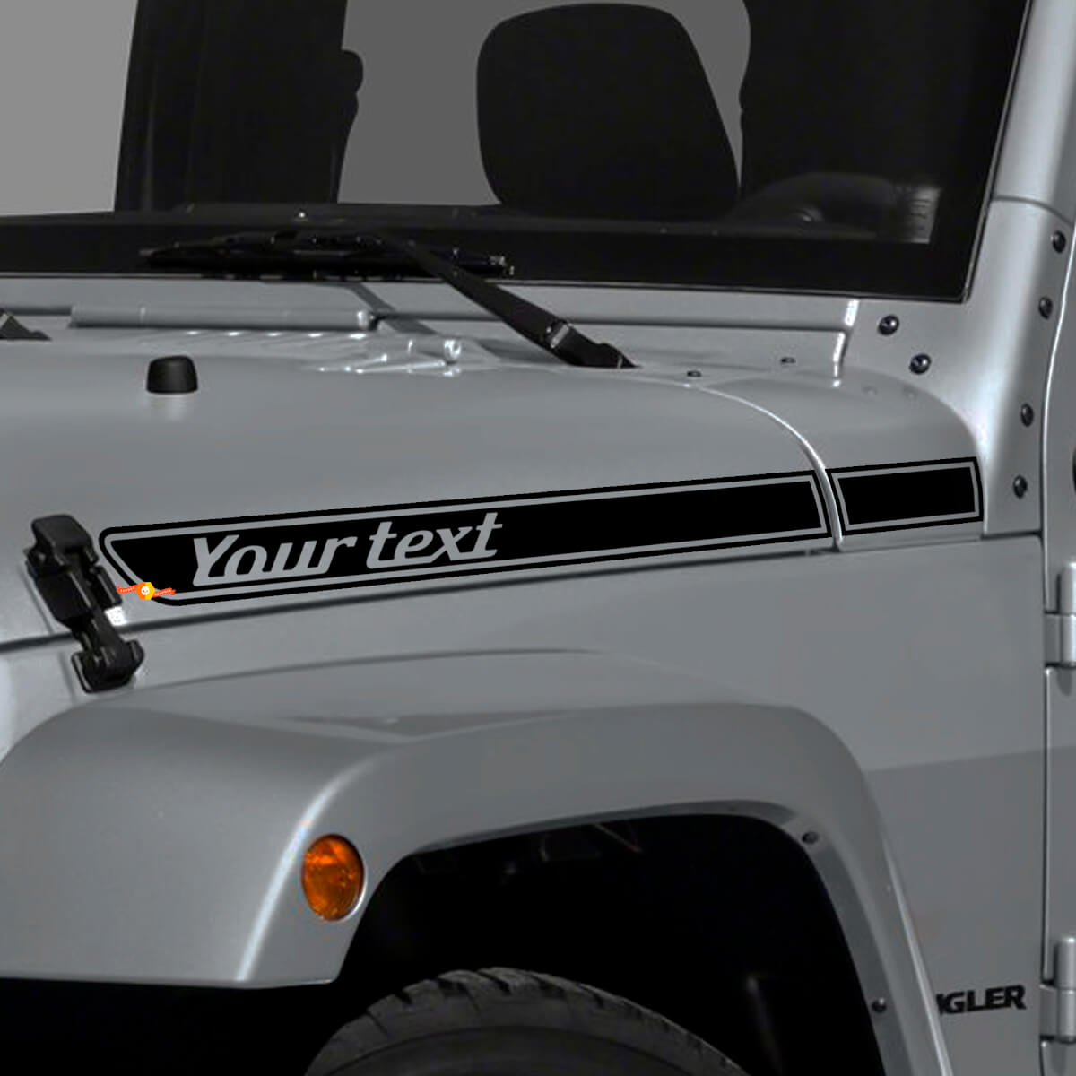 Autocollant Vinyle Lettres Rayures Latérales Capot 2 Pour Jeep Renegade