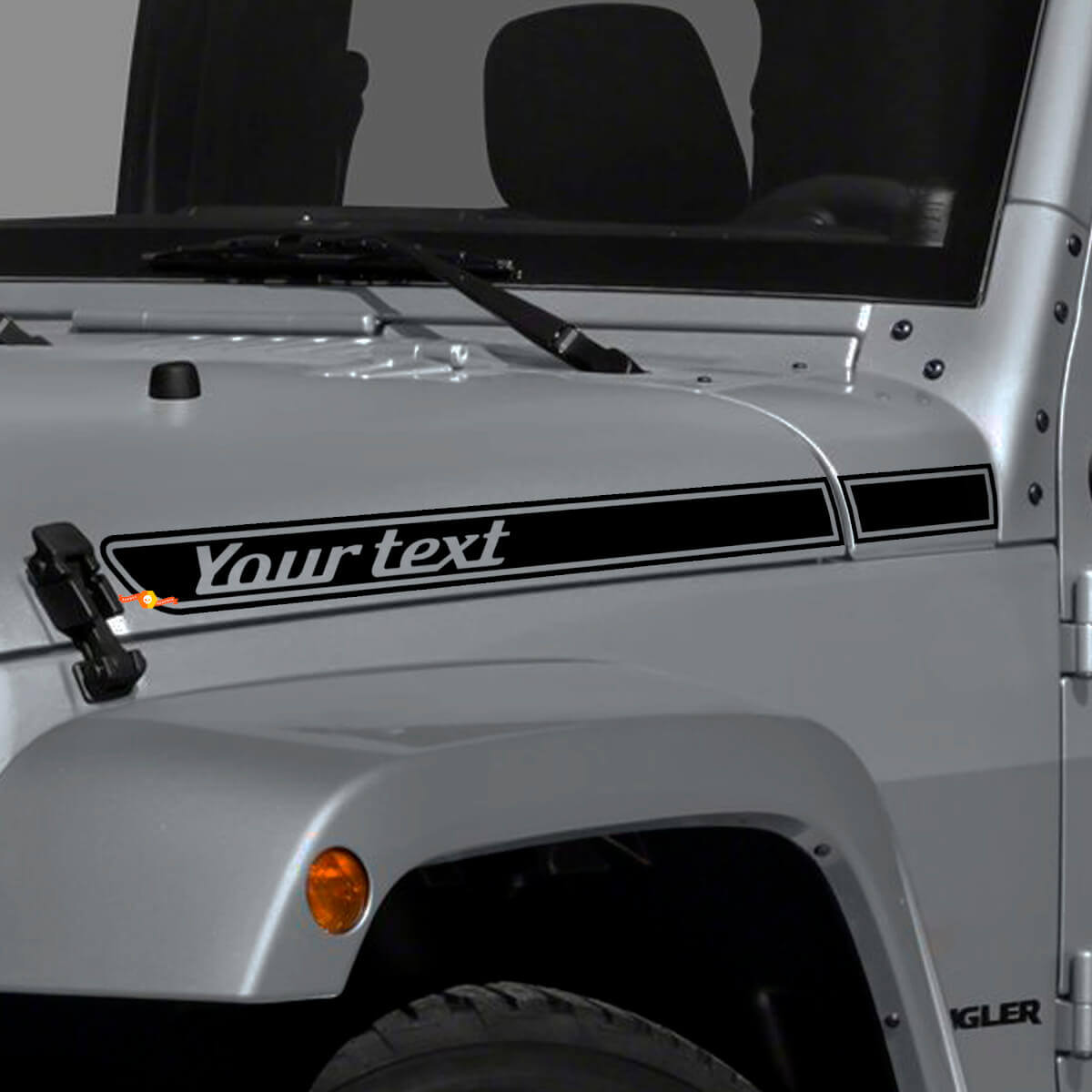 Autocollant Vinyle Lettres Rayures Latérales Capot 2 Pour Jeep Renegade