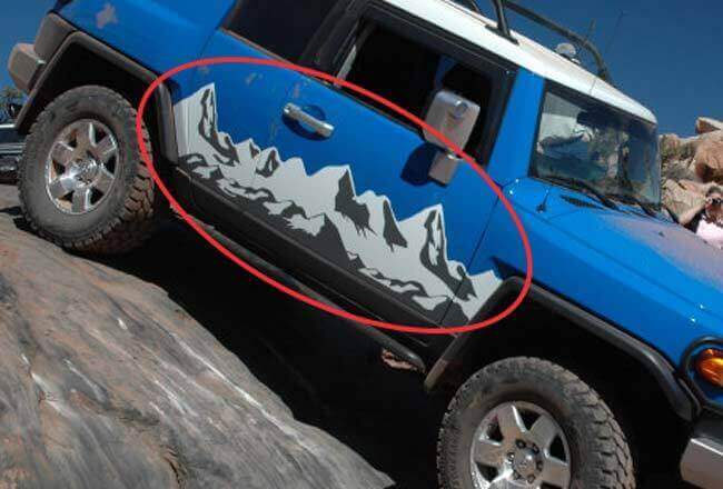 Kit de décalcomanie latérale chaîne de montagnes pour Toyota FJ Cruiser