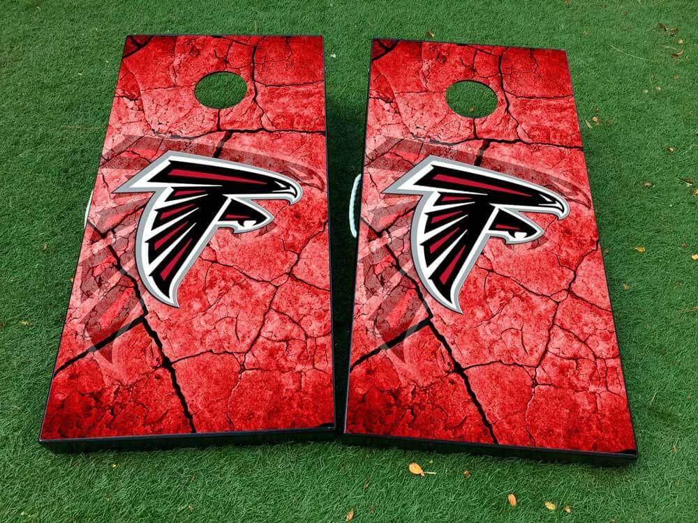 Autocollant de jeu de planche Cornhole de football des Falcons d'Atlanta en VINYLE avec LAMINATION 2