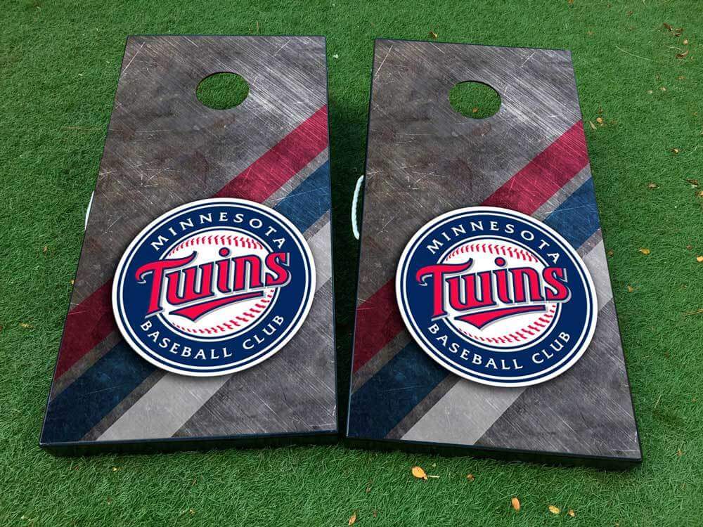 Ensemble de décalcomanies en vinyle pour planche de cornhole Minnesota Twins