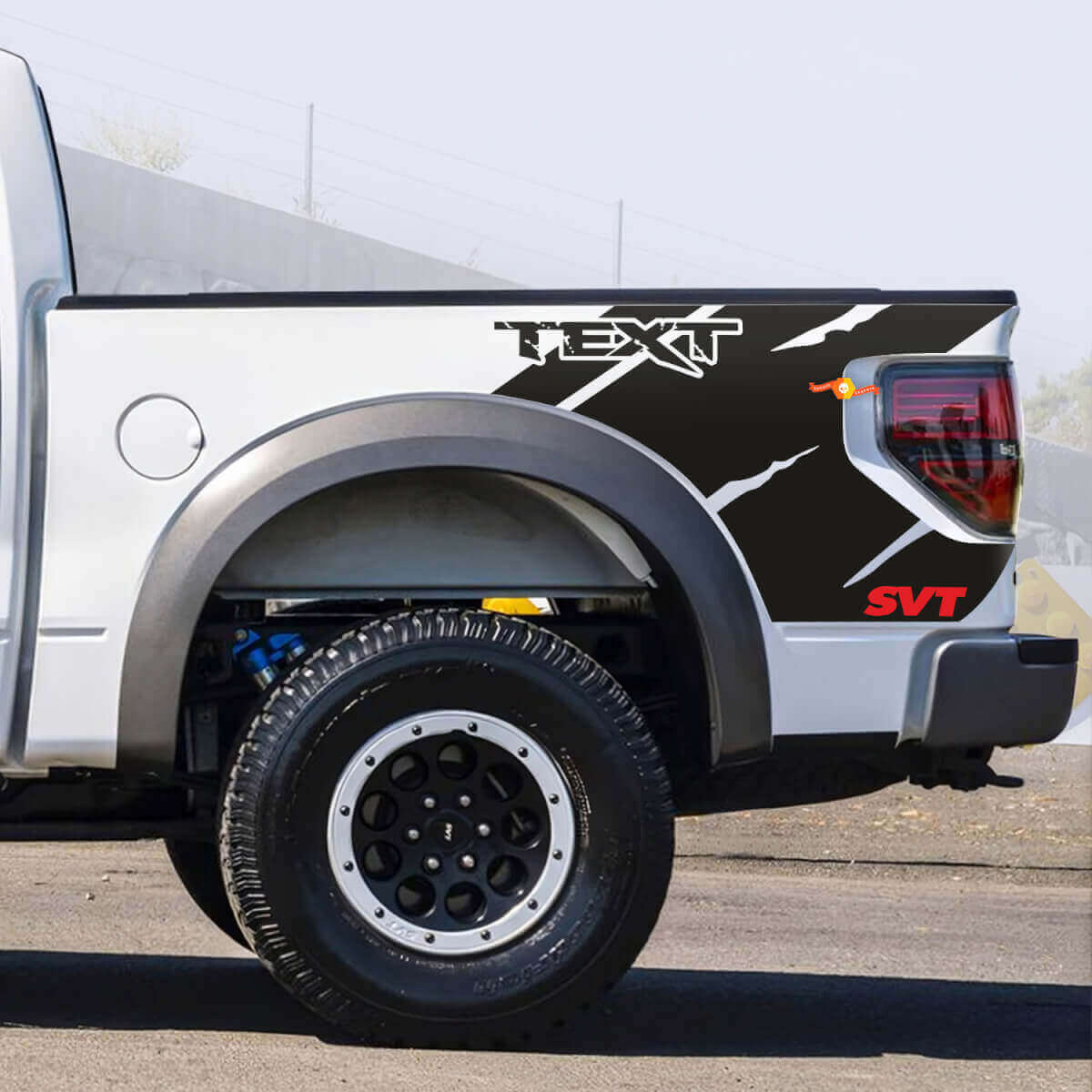 Kit de décalcomanies en vinyle style vieilli personnalisation pour accoudoir de camion Musclecar SVT 2010-14
