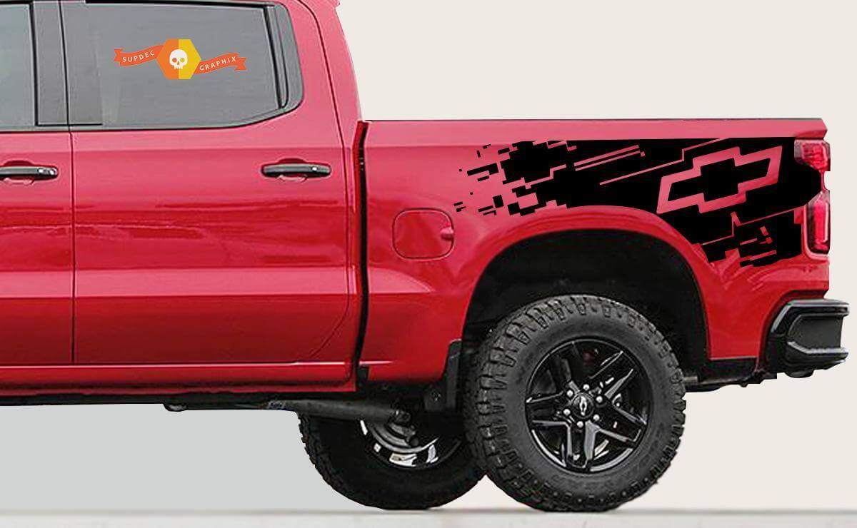Kit d'autocollants en vinyle pour bas de caisse avec logo Chevrolet pour Chevrolet Silverado 2019