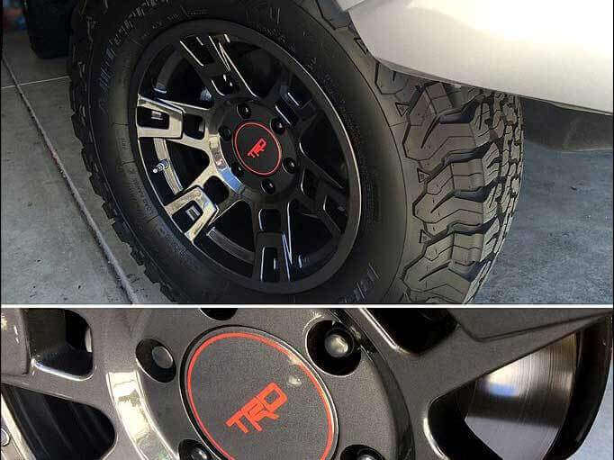 Jeu d'autocollants vinyle TRD TEQ Skull Logo pour cache-moyeux de roues Toyota
