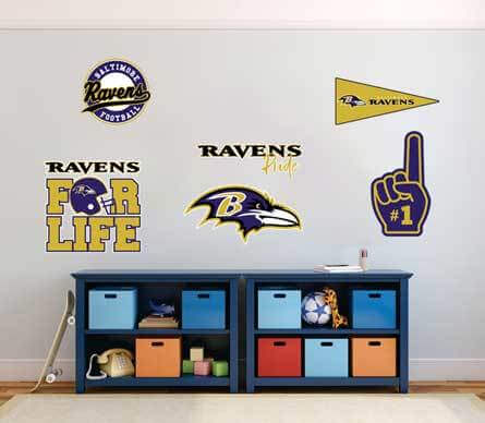 L'équipe professionnelle de football américain des Baltimore Ravens de la National Football League (NFL) fan wall vehicle notebook etc décalcomanies autocollants