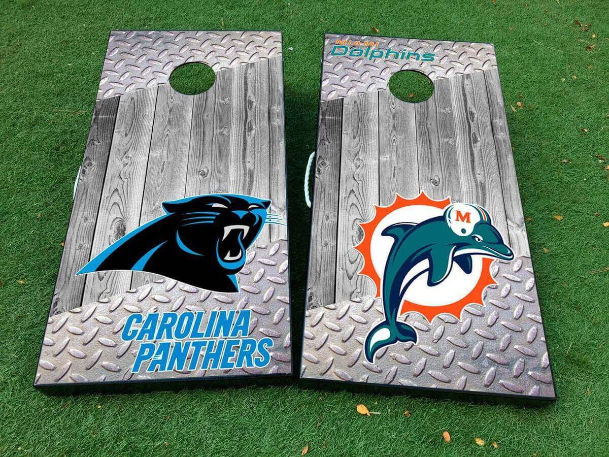 Set d’autocollants en vinyle pour planche de cornhole avec logo personnalisé d’équipe NFL