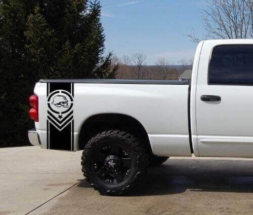 Autocollant Vinyle Bande Latérale Arrière Mulisha Star pour Camion Chevy Dodge Toyota GMC