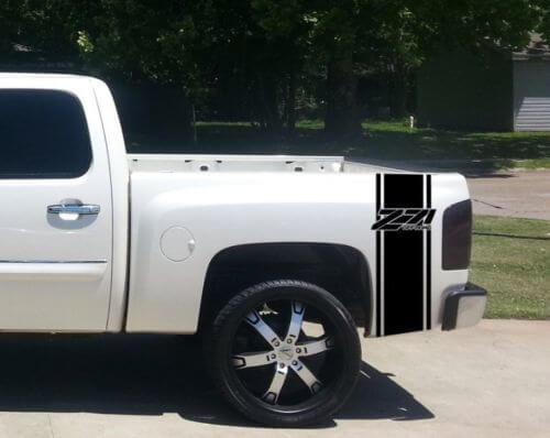 Ensemble d'autocollants en vinyle bande latérale Z71 Off Road pour Chevy Silverado et GMC Sierra