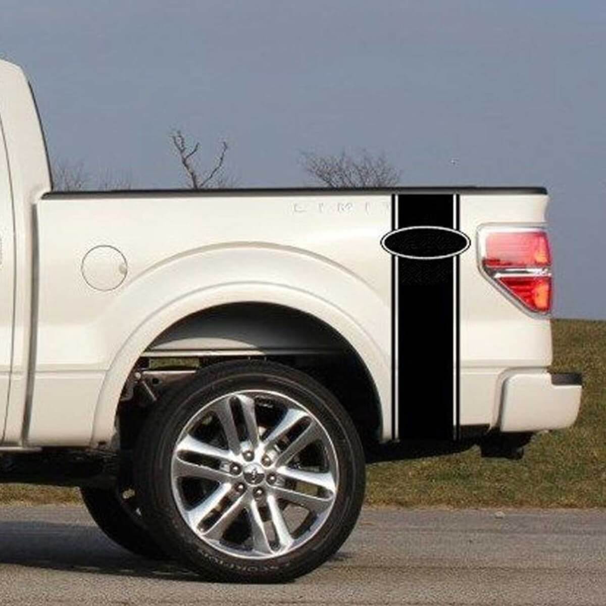 Kit d'autocollants en vinyle bande droite arrière latérale pour muscle car F-250 Super Duty