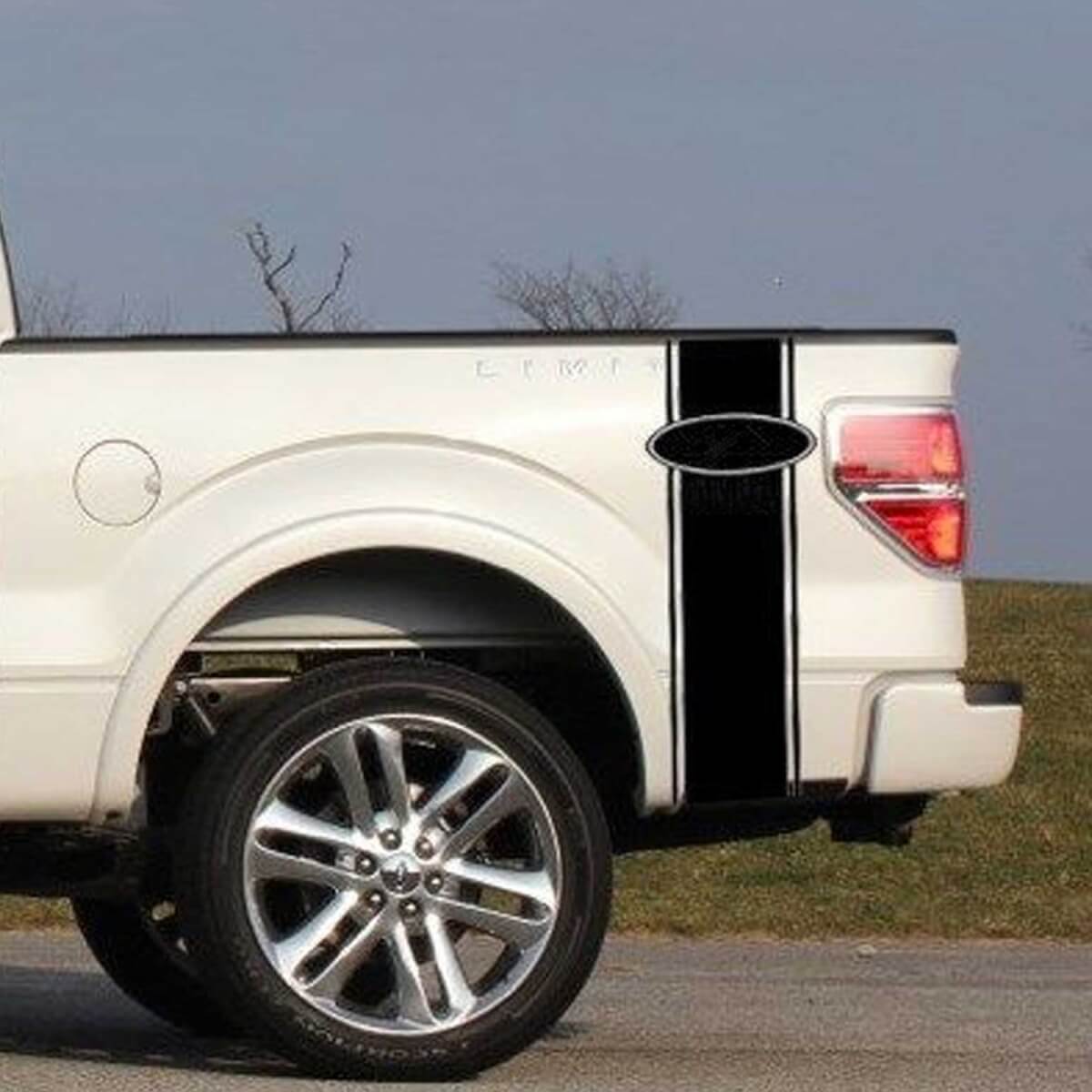 Kit d'autocollants vinyle bande droite arrière latérale pour Musclecar Super Duty