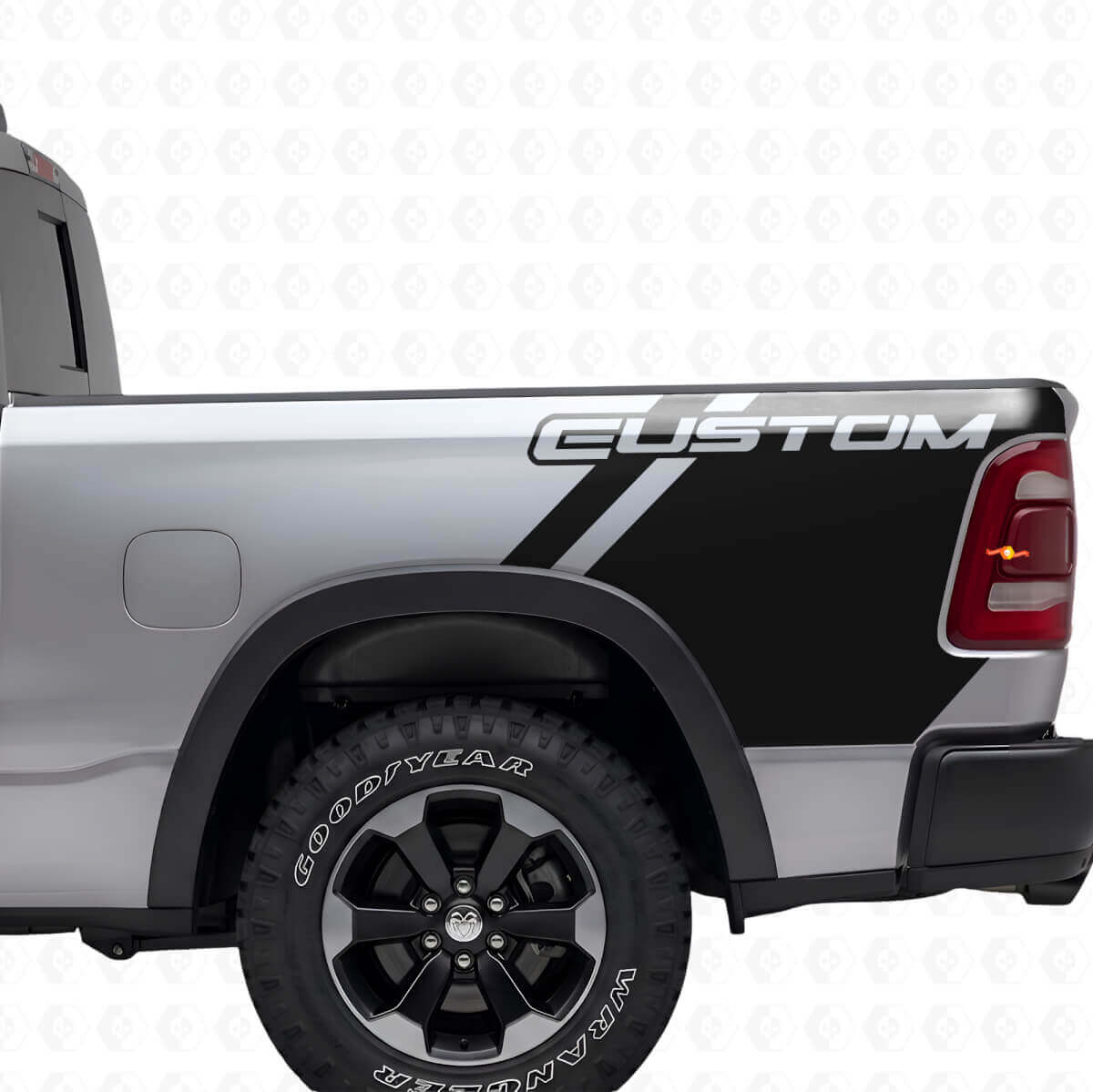Kit de décalcomanies vinyle personnalisées pour côtés de lit de camion Dodge Ram
