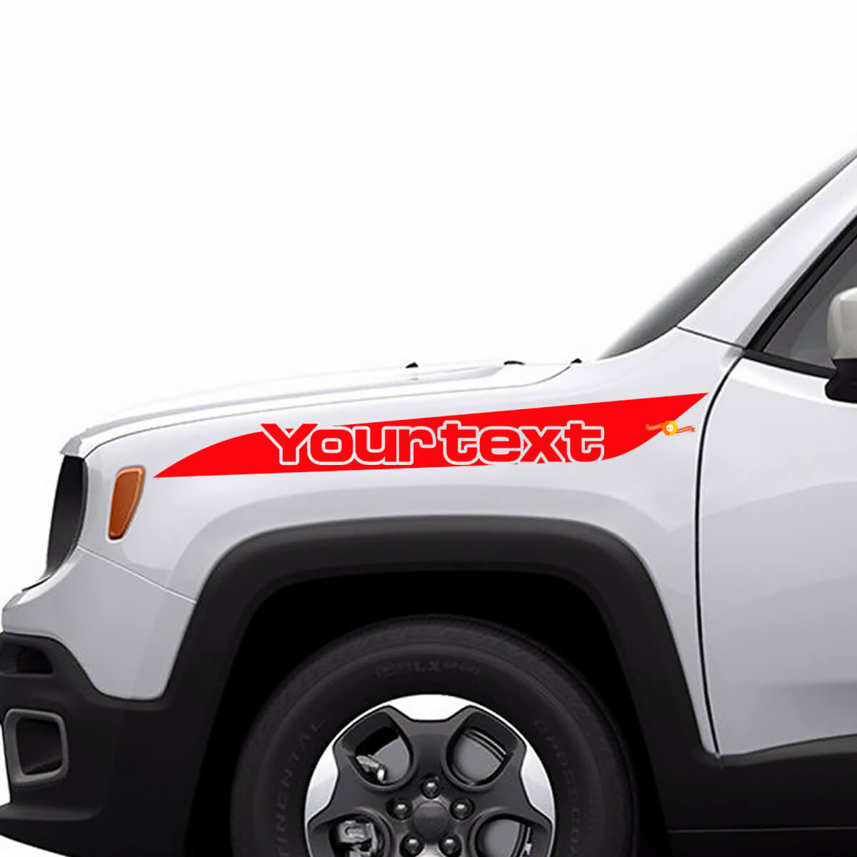 Autocollant vinyle bande lettrage capot latéral pour Jeep Renegade