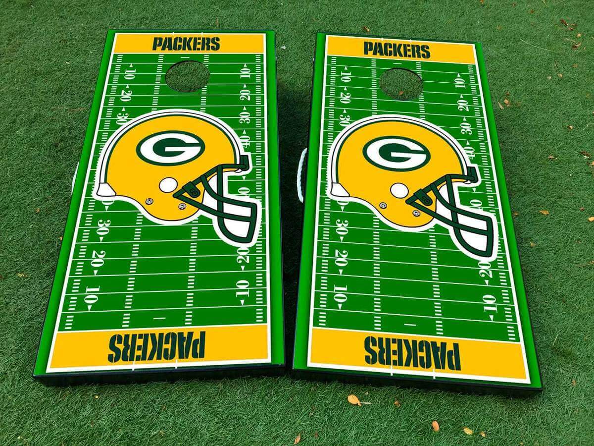 Décalcomanies vinyles personnalisées pour planche de cornhole avec logo d'équipe NFL