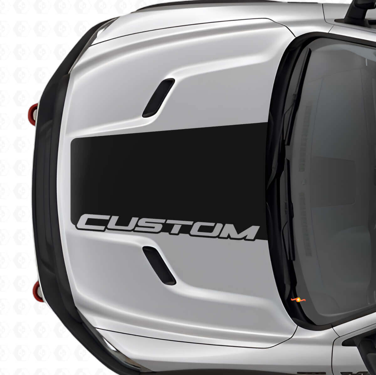 Autocollant en vinyle bande large personnalisé pour capot Dodge Ram 2015–2017