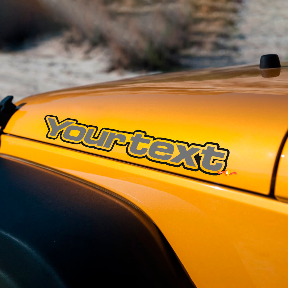 Autocollant lettrage vinyle latéral pour capot pour Jeep Wrangler Renegade