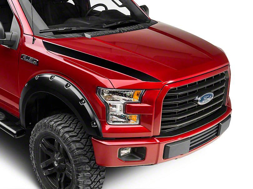 Autocollants d’accent de capot noir Ford F-150 Décalcomanies de toutes les couleurs
