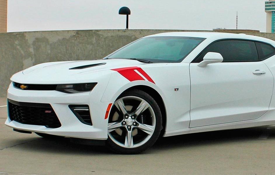 Inset Gap Front Fender Hash Pair Aile avant Autocollant vinyle pour Chevrolet Camaro 2016-2017