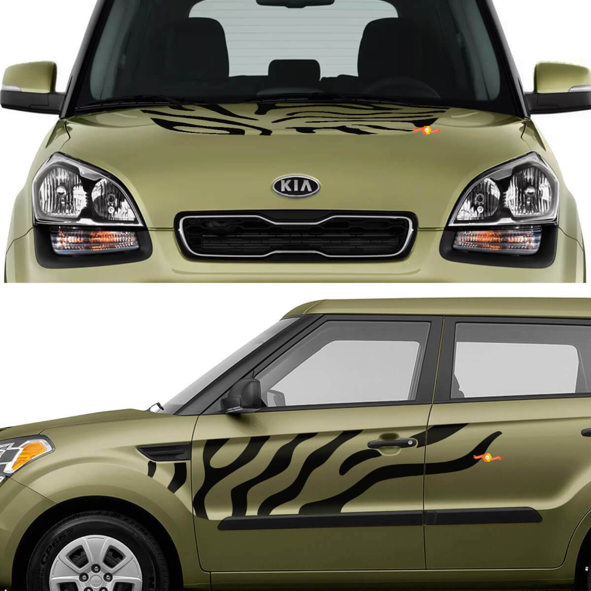 Autocollants d’accents de portes latérales adaptés à Kia Soul 3

