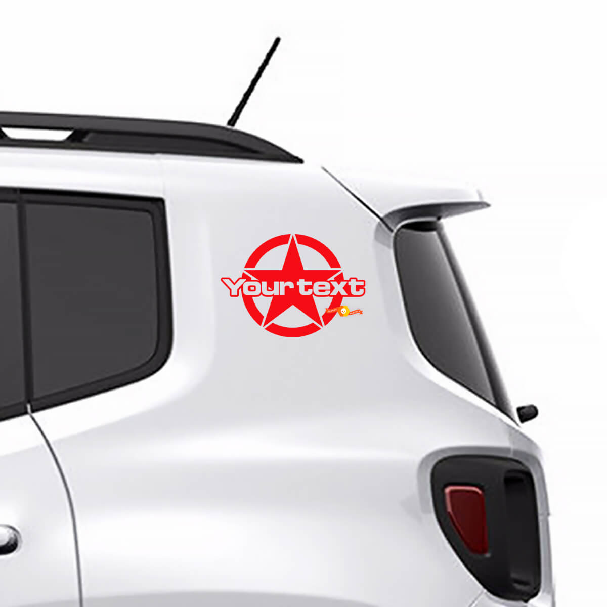 Autocollants en vinyle graphique militaire étoile arrière pour Jeep Renegade
