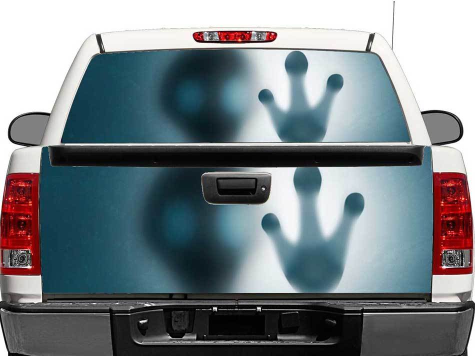 Autocollant vinyle Alien Hand pour lunette arrière ou hayon de pick-up et SUV