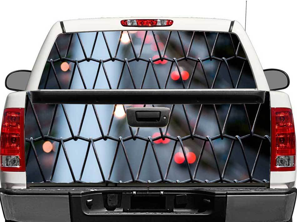 Autocollant en vinyle pour lunette arrière ou hayon City Fence pour camionnette SUV Voiture
