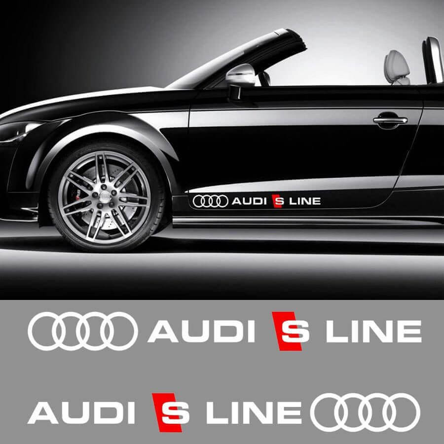 Autocollant vinyle kit bas de caisse Audi S Line pour voitures Audi