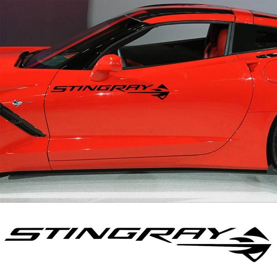 Ensemble d'autocollants en vinyle pour portière latérale Stingray pour Chevrolet Corvette