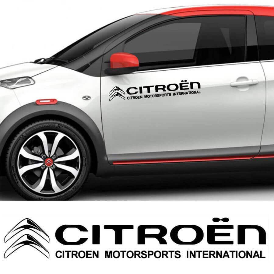 Jeu d'autocollants latéraux vinyl Citroën Motorsports International pour Citroën