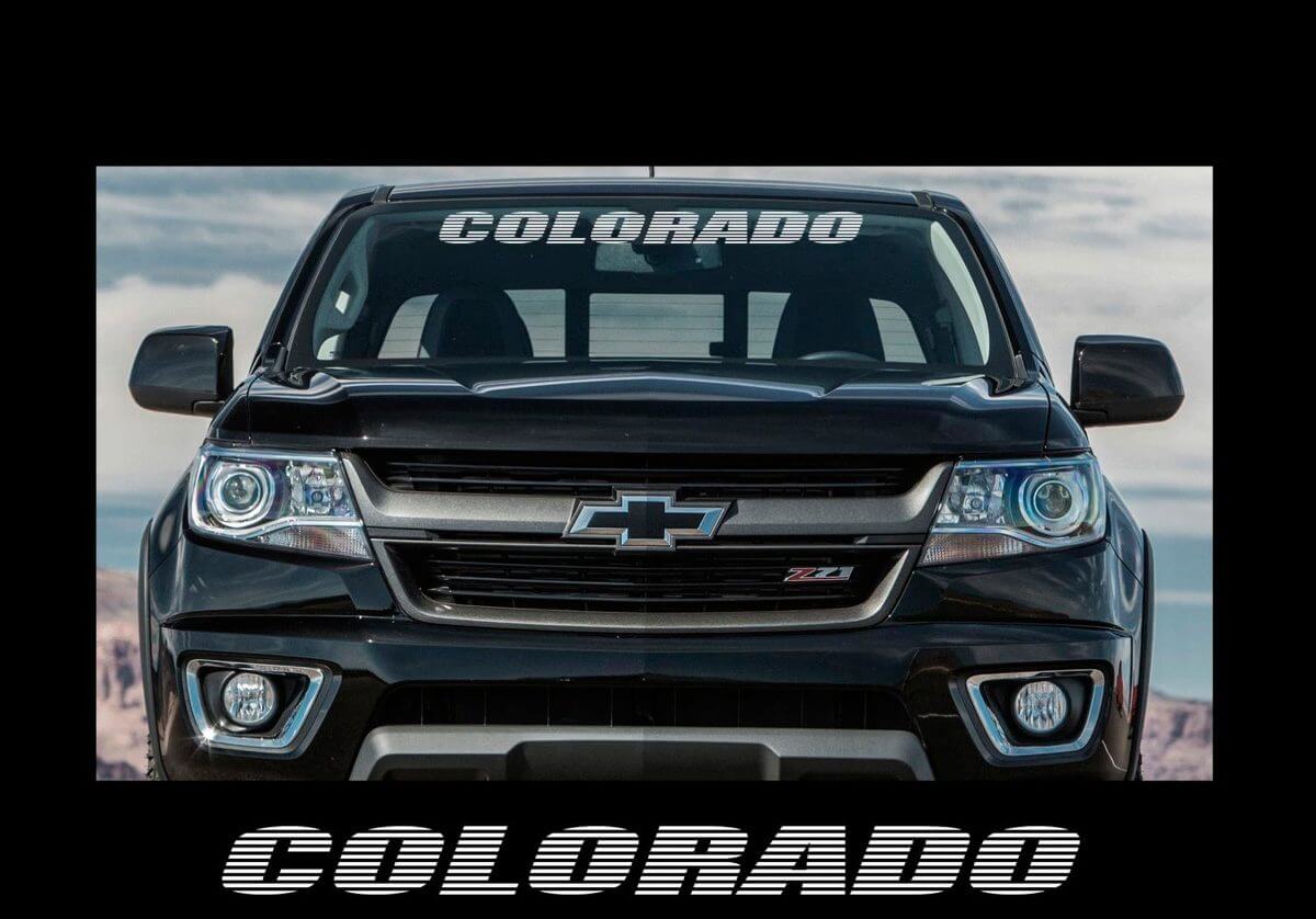 Bannière de pare-brise Colorado Autocollant en vinyle pour Chevrolet Colorado