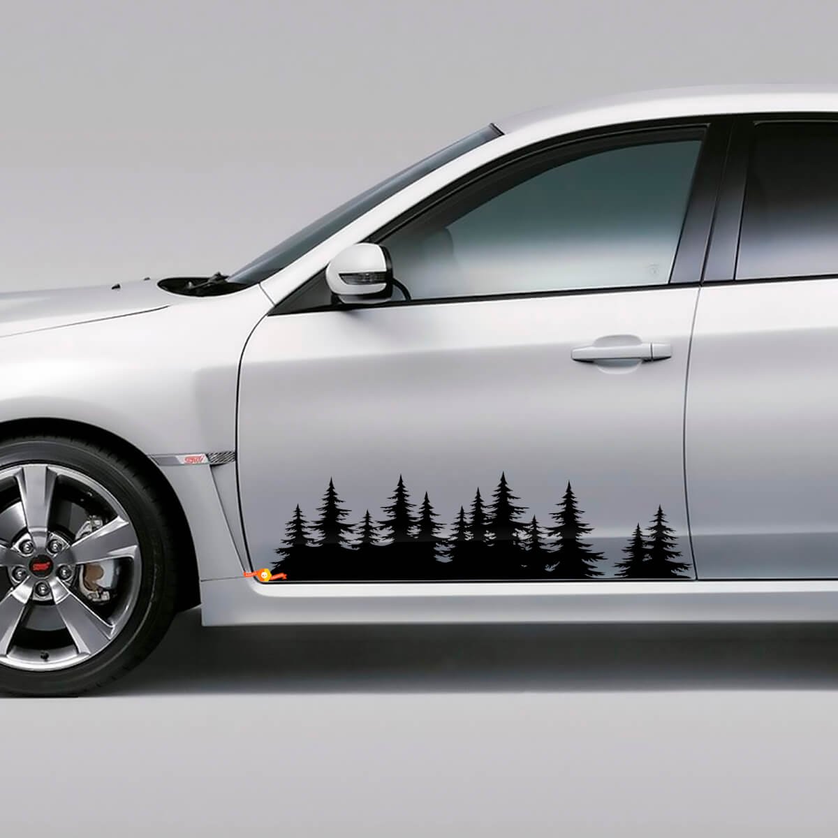 Suba personnalisé arbre forêt vinyle autocollant autocollant graphique WRX STI Forester