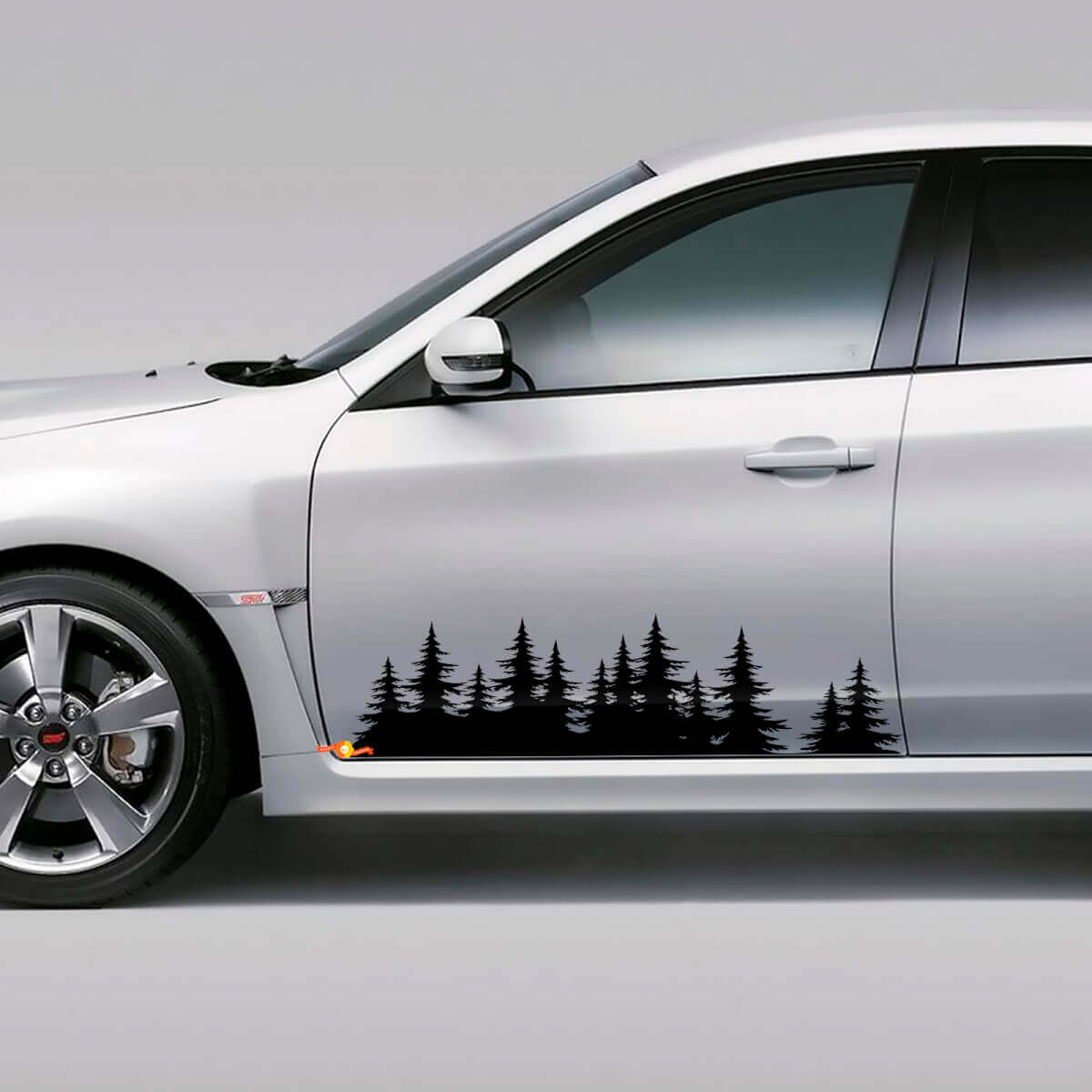 Kit d'autocollants vinyle pour porte côté forêt pour Subaru WRX STI et Forester