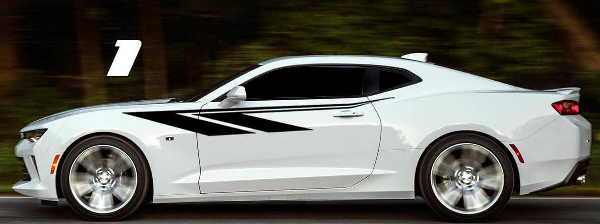 Autocollant Vinyle Personnalisé Bande Latérale Tribale pour Chevrolet Camaro