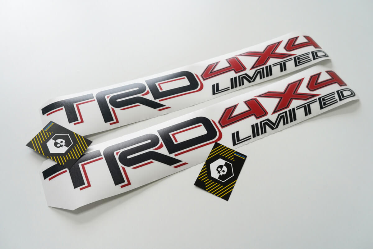 Ensemble d'autocollants latéraux en vinyle style TRD 4x4 Limited pour Toyota Tacoma Tundra