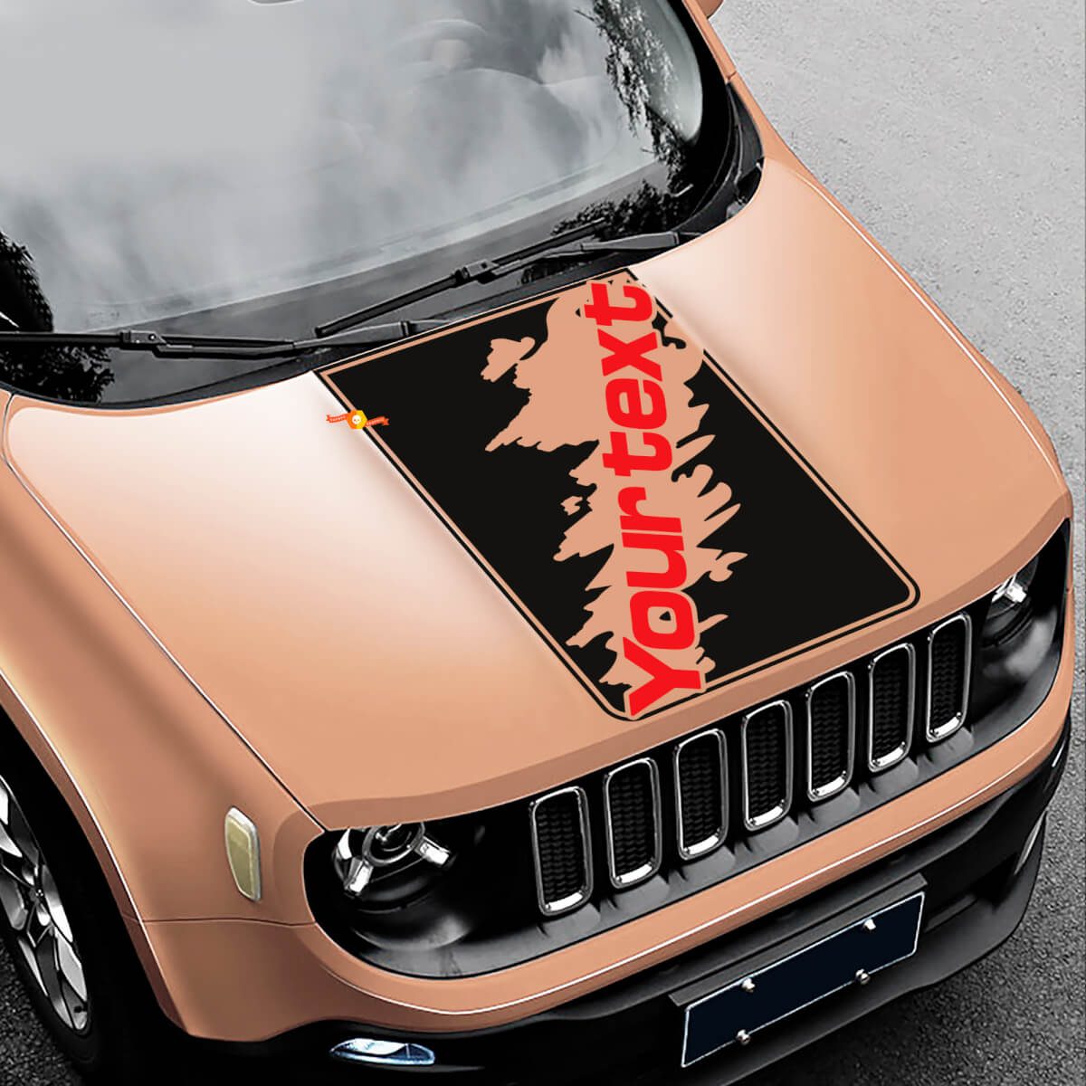 Autocollant vinyle graphique éclaboussure de capot et latéral pour Jeep Renegade