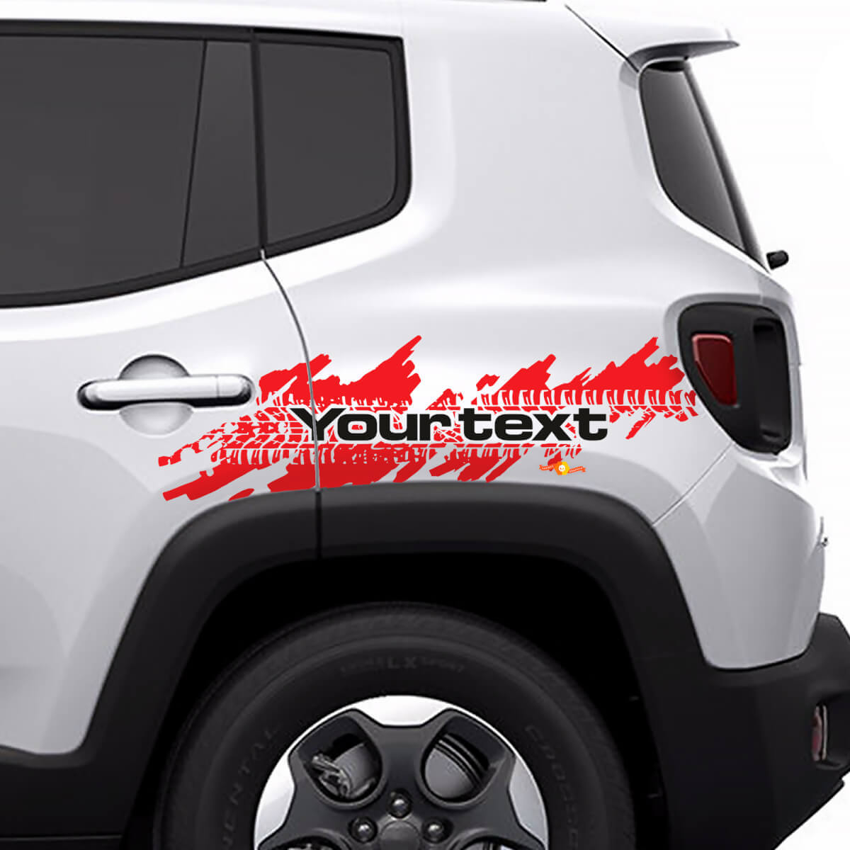 Autocollant en vinyle graphique latéral arrière pour éclaboussures de pneu usé pour Jeep Renegade