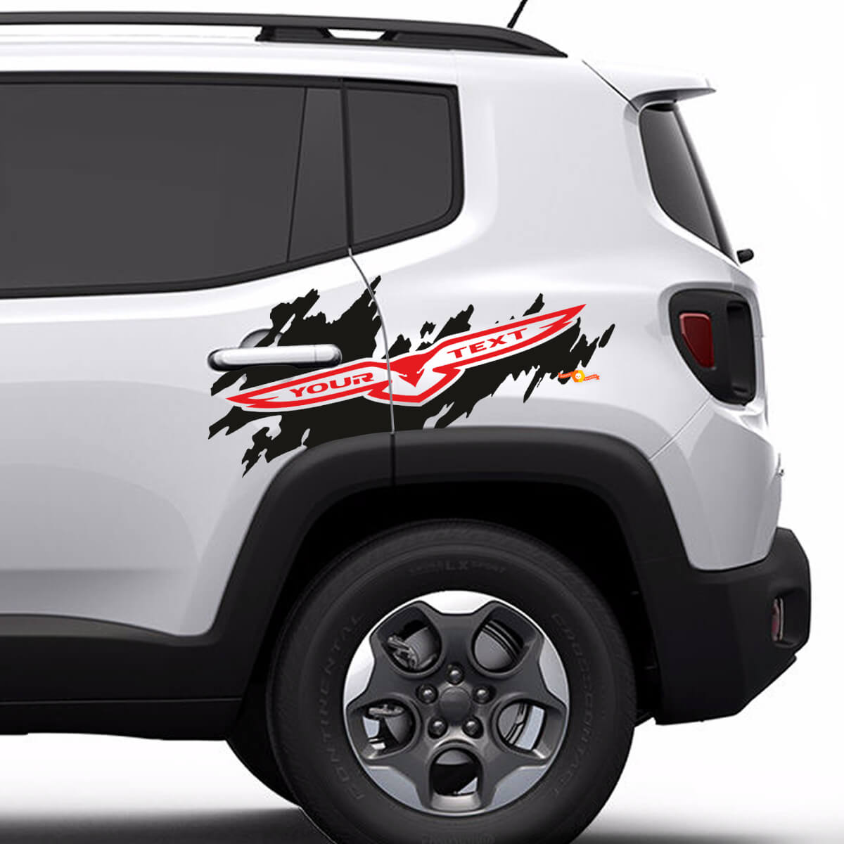 Autocollant vinyle logo Trailhawk Side Splash pour Jeep Renegade Cherokee
