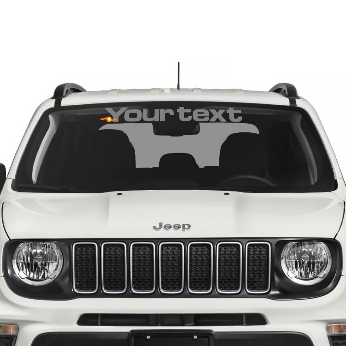 Bannière de pare-brise Autocollant vinyle graphique éclaboussure latérale rayée pour Jeep Renegade