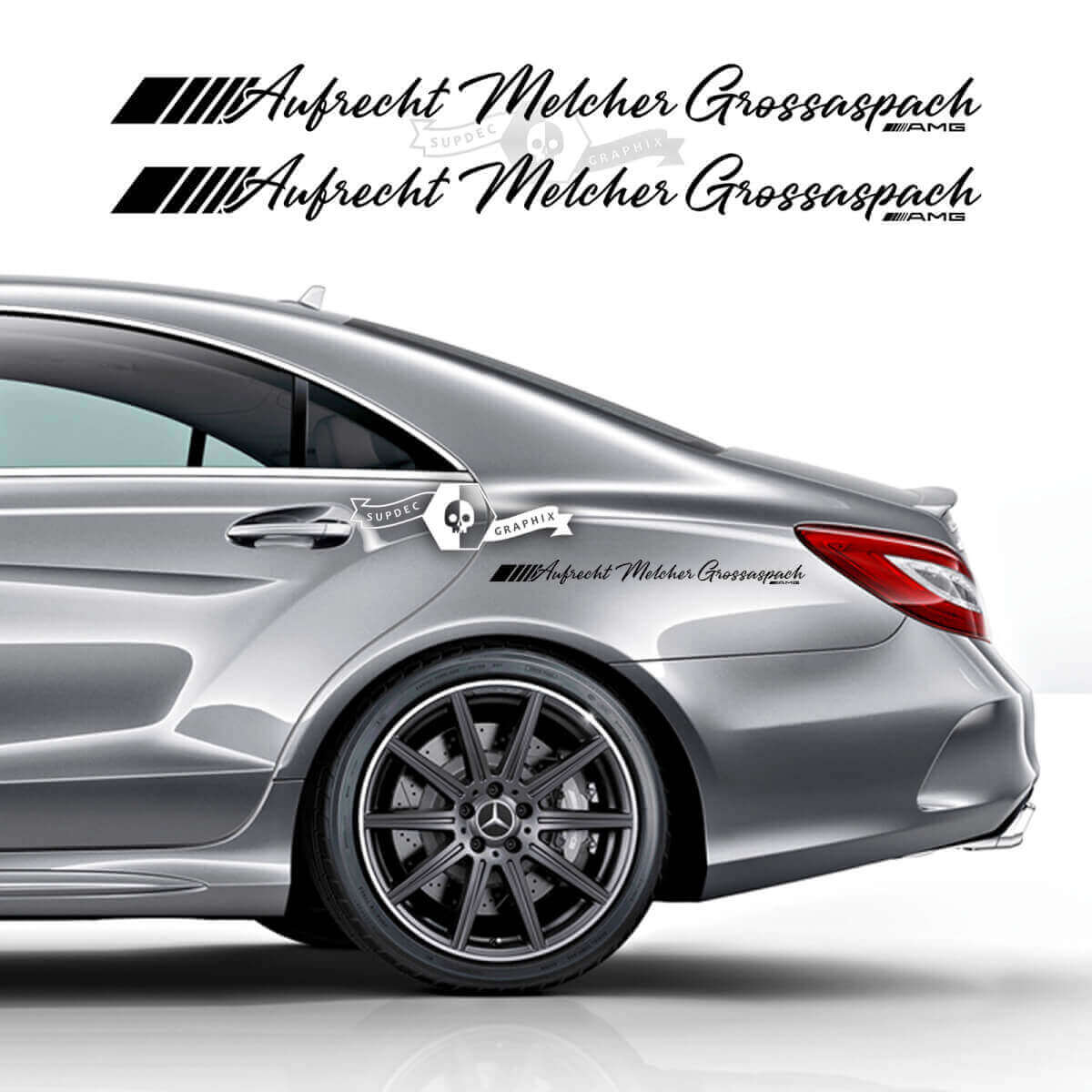 Autocollant vinyle latéral Aufrecht Melcher Grossaspach pour Mercedes-Benz CLS-Class